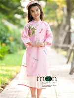 Áo dài may sẵn và áo dài thiết kế mùa xuân cho bé gái  