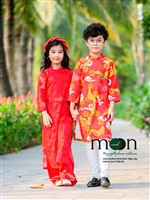 Xinh lắm áo dài cho bé gái mùa xuân ở Moon Xinh shop