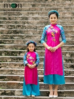 Những mẫu áo dài đôi cho mẹ và bé gái dành cho mùa thu