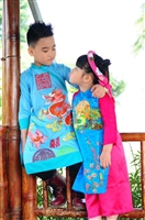 Mua áo dài vẽ cho bé tại Tiền Giang