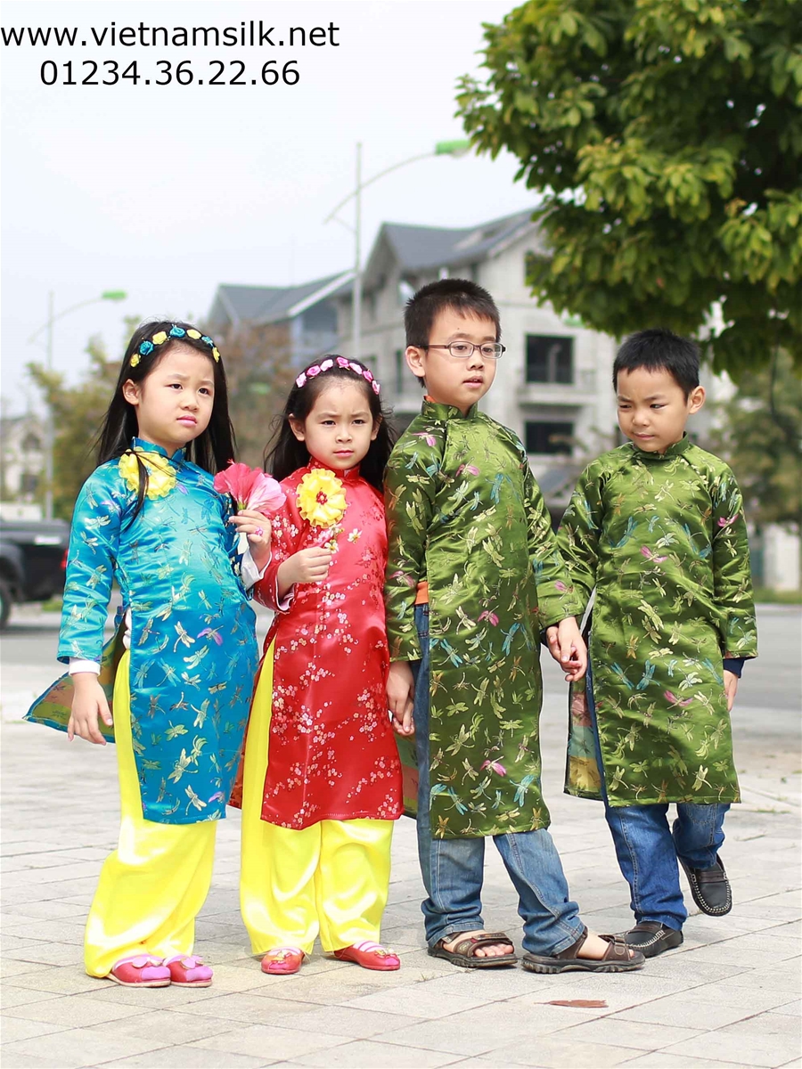 Gấm Thượng Hải cho trẻ em đẹp